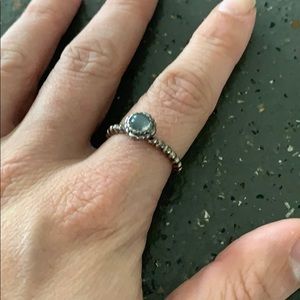 Pandora June grey moonstone ring